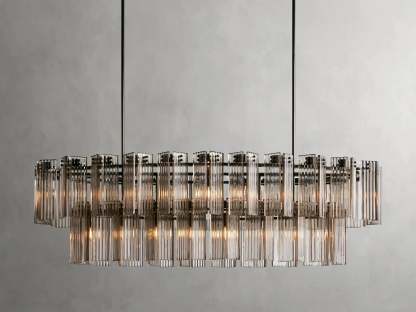 Delsie Oval Art Glass Chandelier 51''63''72''