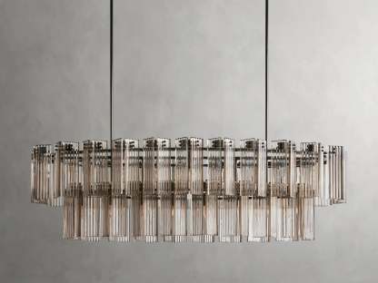 Delsie Oval Art Glass Chandelier 51''63''72''