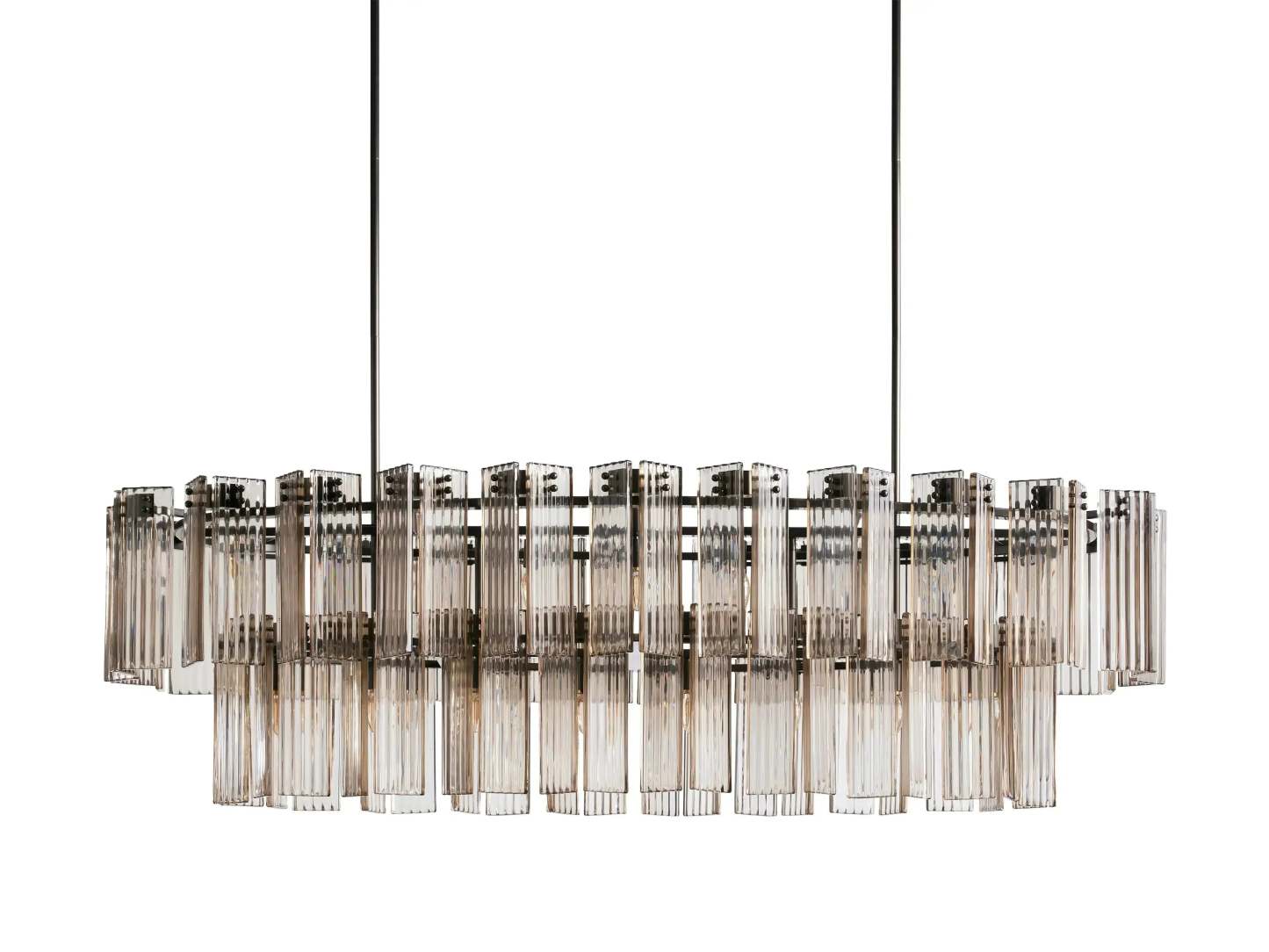 Delsie Oval Art Glass Chandelier 51''63''72''