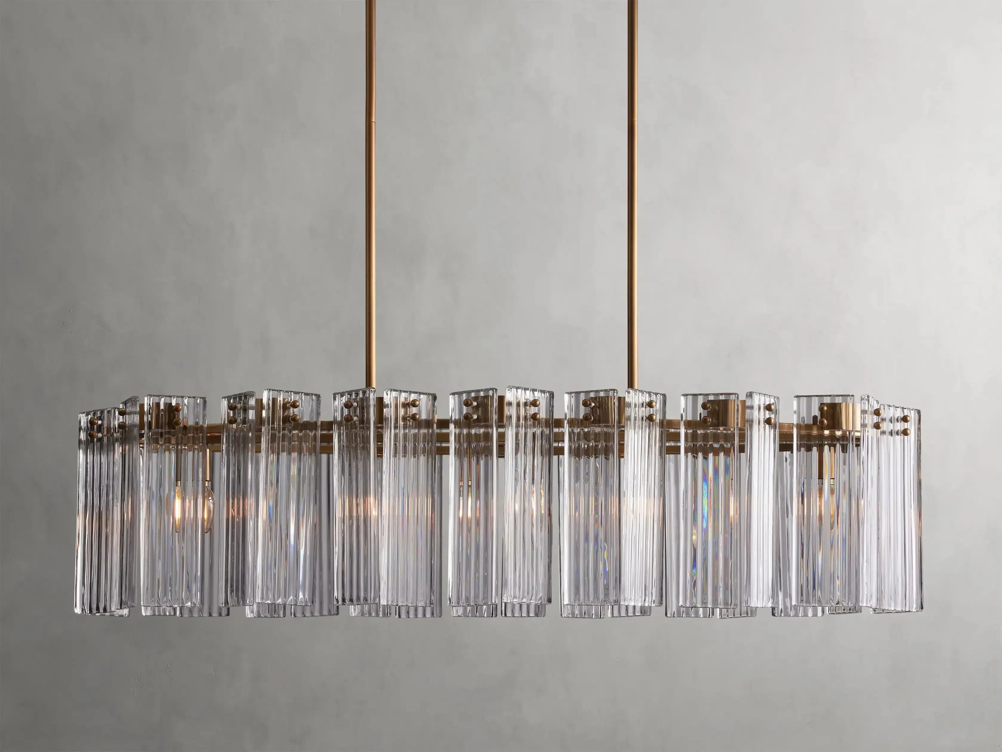 Delsie Oval Art Glass Chandelier 51''63''72''