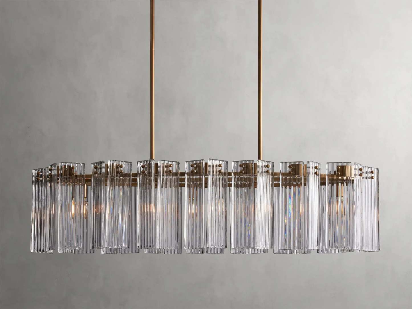 Delsie Oval Art Glass Chandelier 51''63''72''