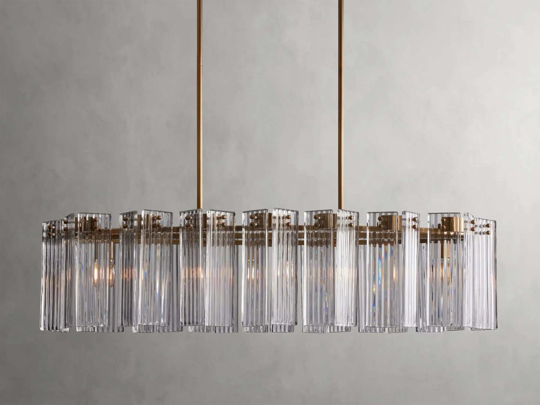 Delsie Oval Art Glass Chandelier 51''63''72''