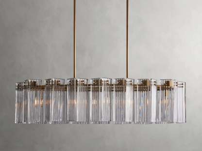 Delsie Oval Art Glass Chandelier 51''63''72''