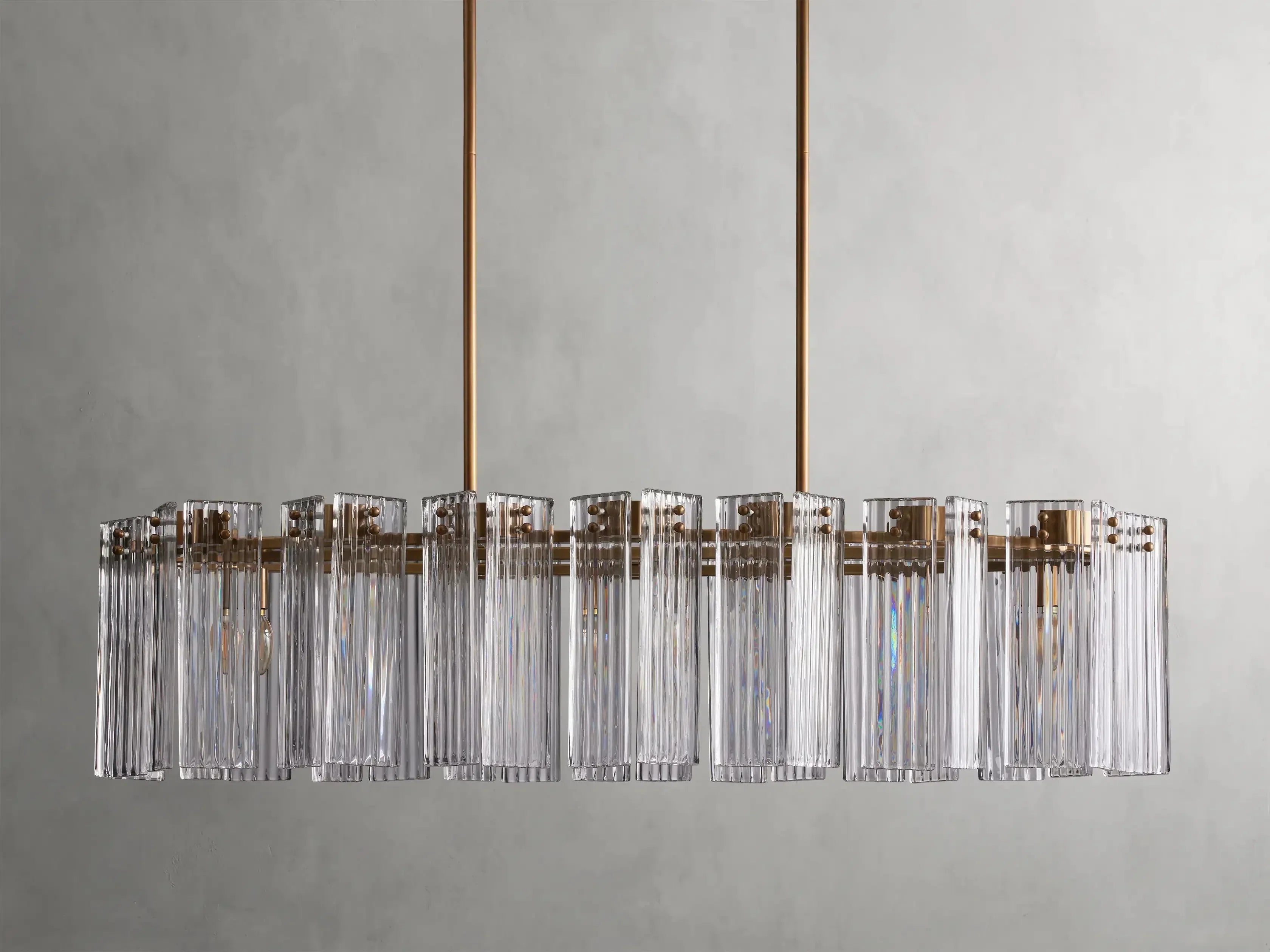 Delsie Oval Art Glass Chandelier 51''63''72''