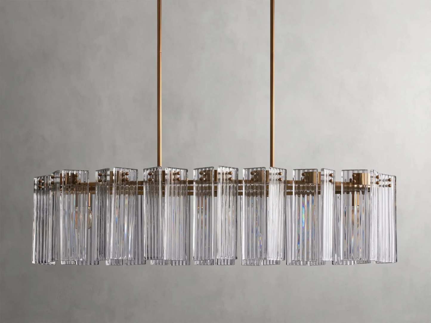 Delsie Oval Art Glass Chandelier 51''63''72''