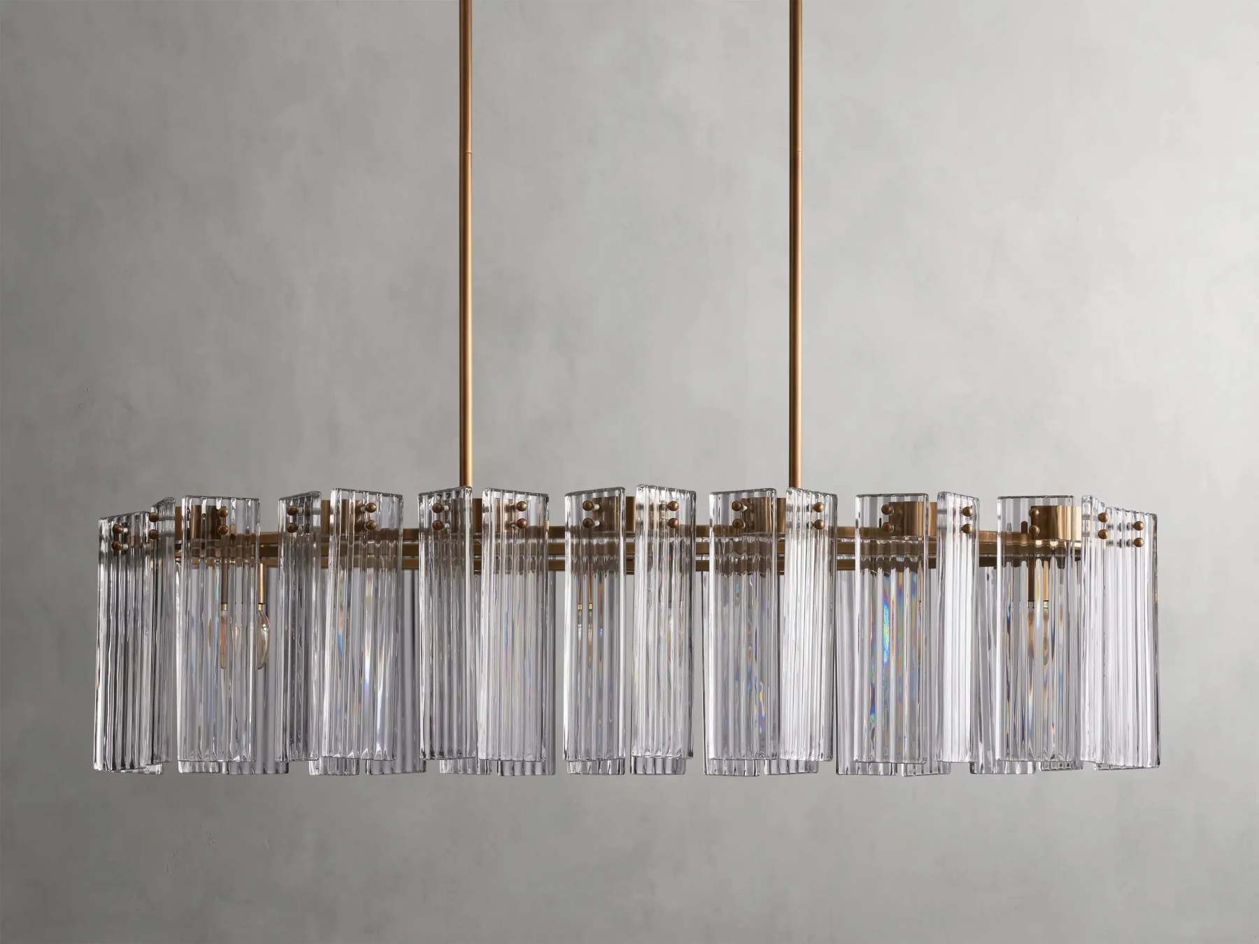 Delsie Oval Art Glass Chandelier 51''63''72''
