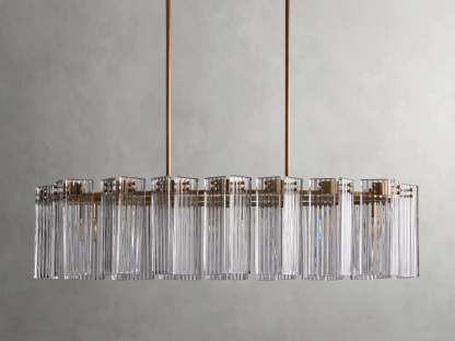 Delsie Oval Art Glass Chandelier 51''63''72''