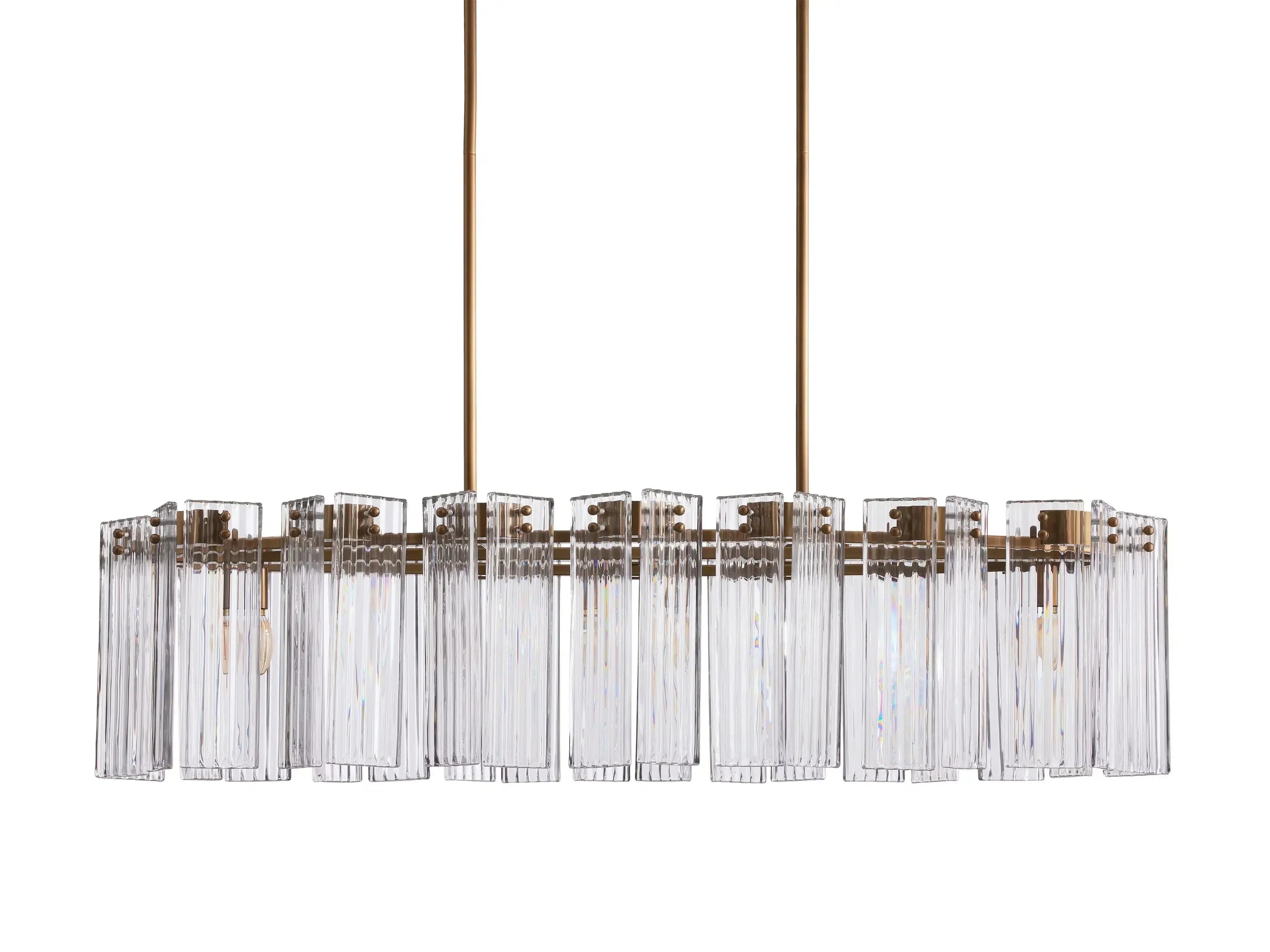 Delsie Oval Art Glass Chandelier 51''63''72''