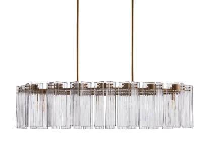 Delsie Oval Art Glass Chandelier 51''63''72''