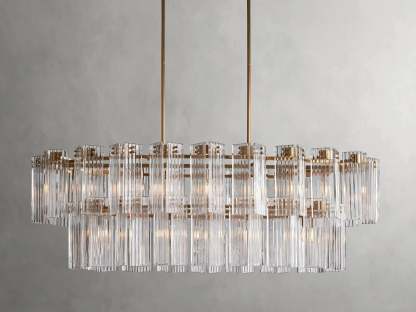 Delsie Oval Art Glass Chandelier 51''63''72''