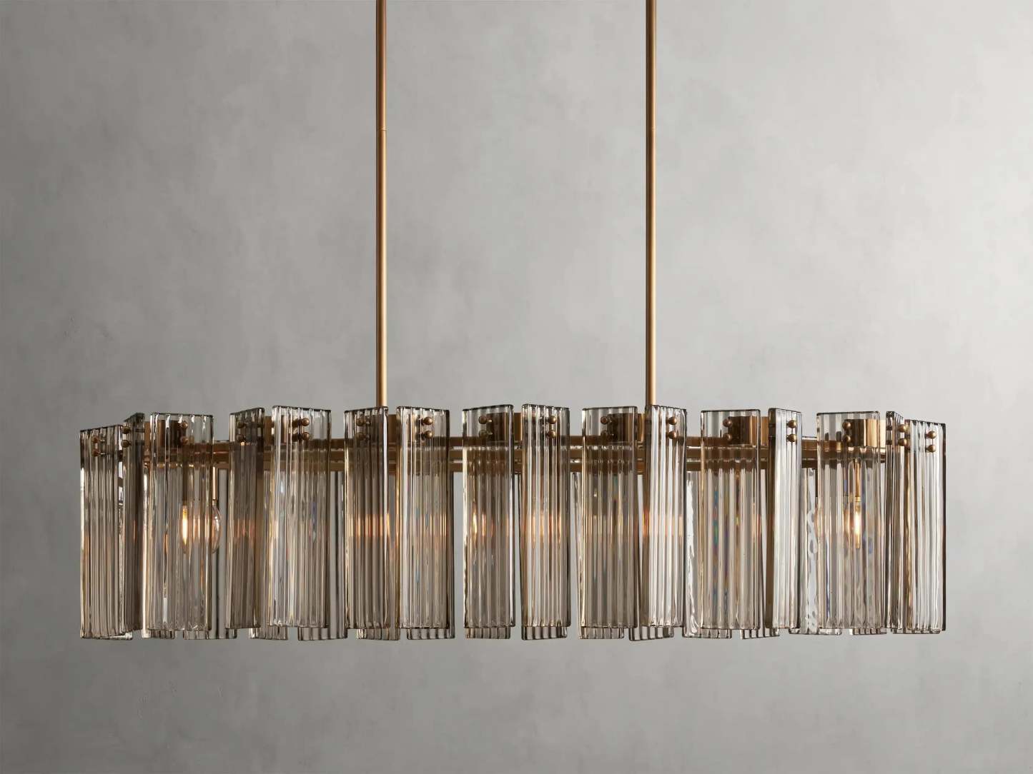 Delsie Oval Art Glass Chandelier 51''63''72''