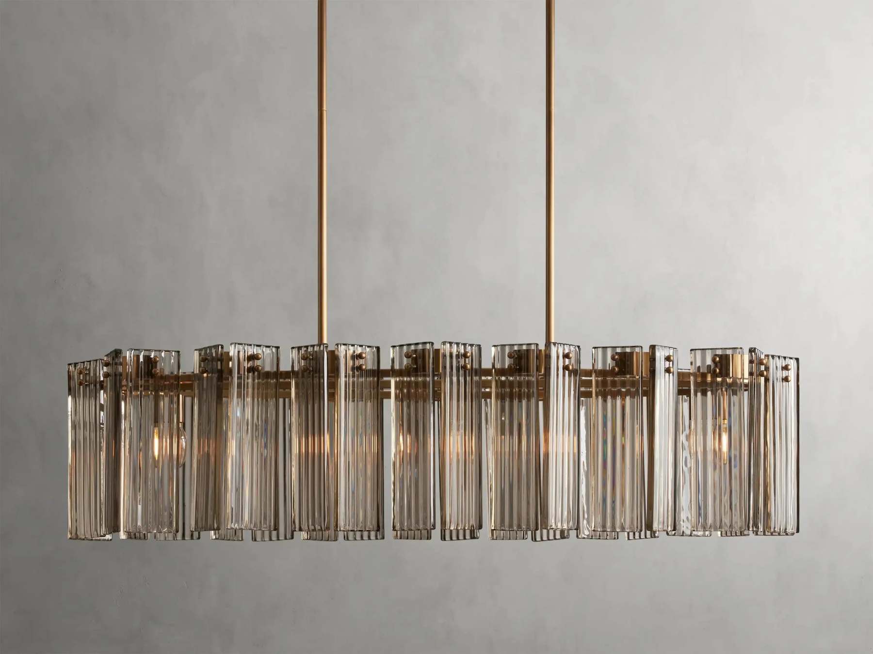 Delsie Oval Art Glass Chandelier 51''63''72''