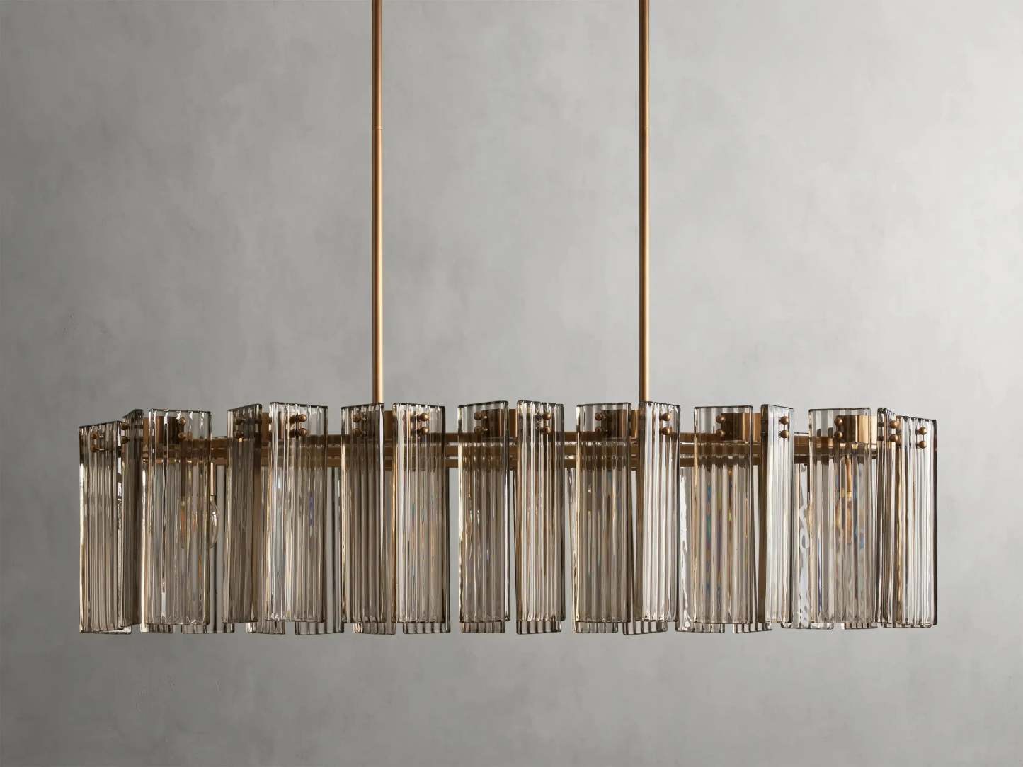 Delsie Oval Art Glass Chandelier 51''63''72''