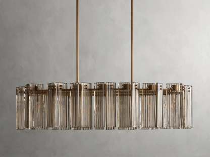 Delsie Oval Art Glass Chandelier 51''63''72''