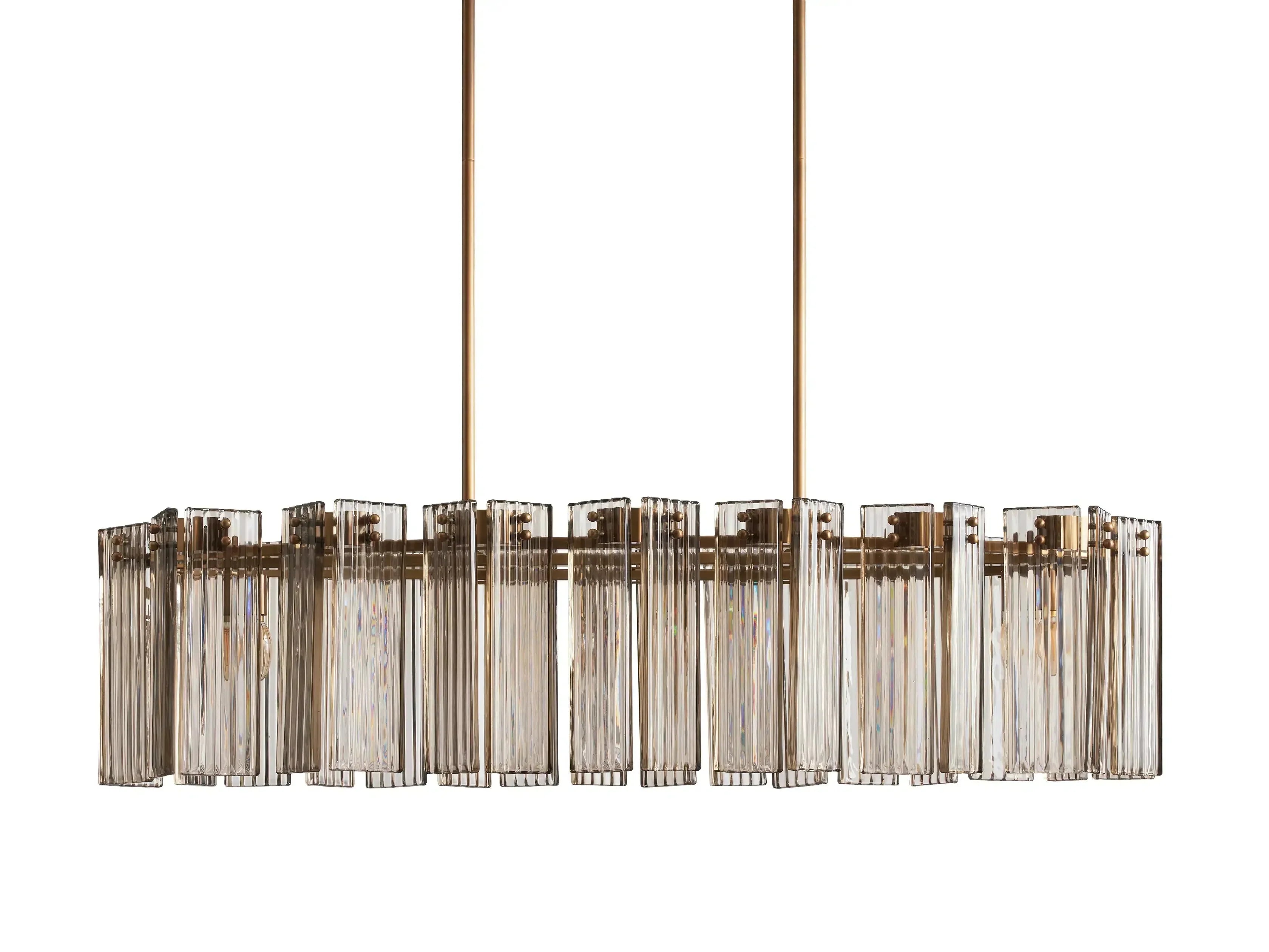 Delsie Oval Art Glass Chandelier 51''63''72''