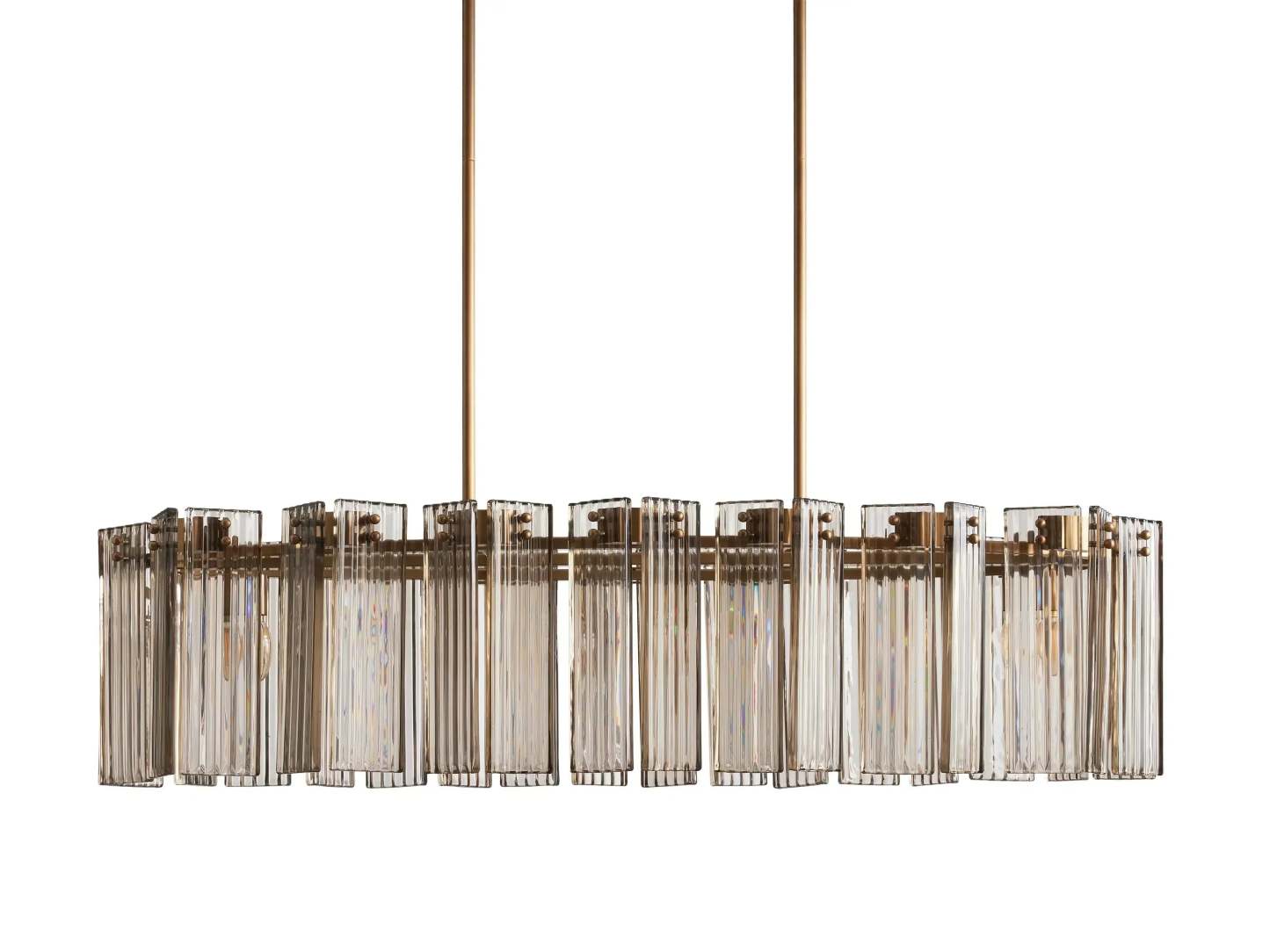 Delsie Oval Art Glass Chandelier 51''63''72''