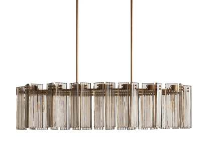 Delsie Oval Art Glass Chandelier 51''63''72''