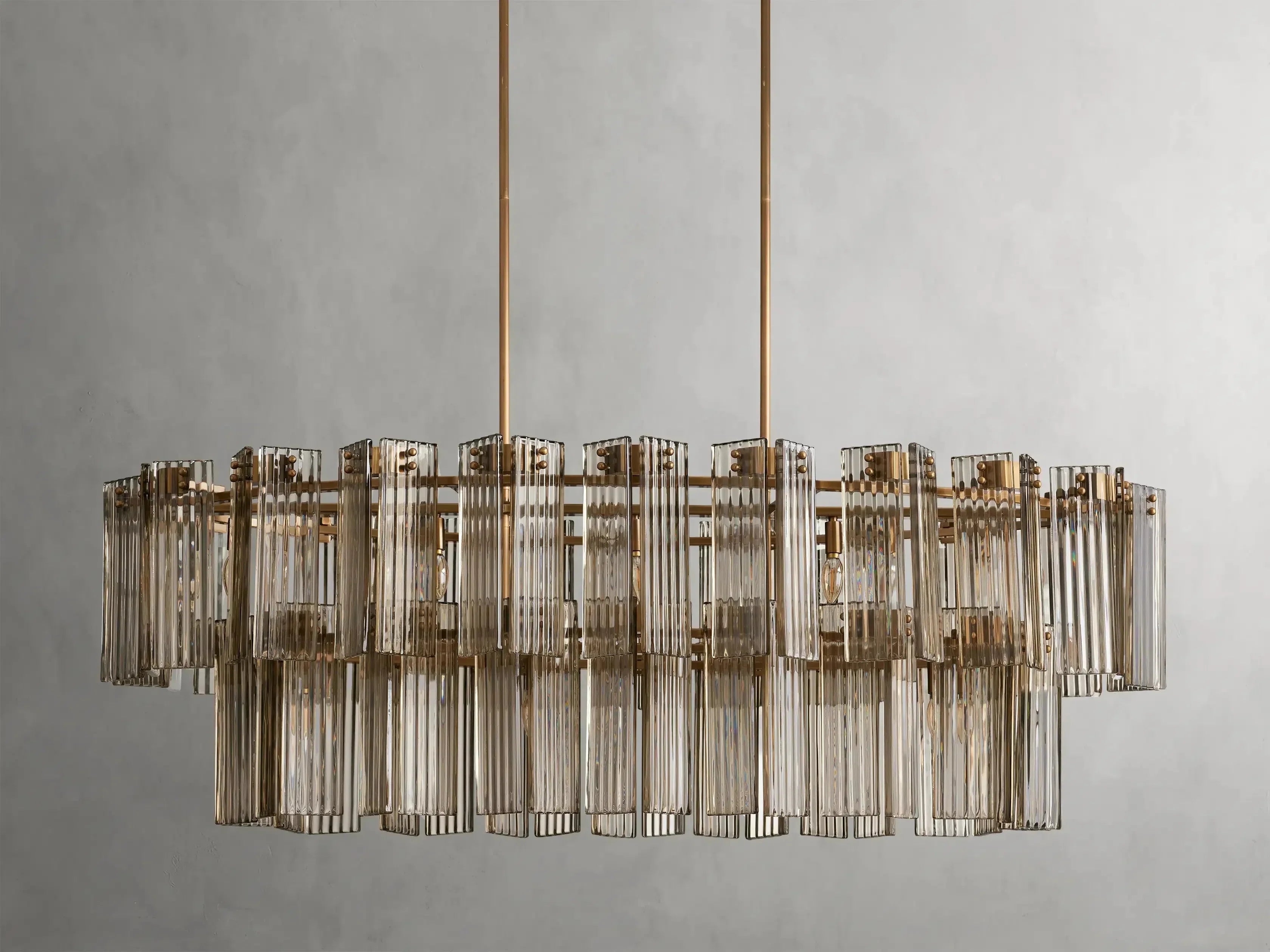 Delsie Oval Art Glass Chandelier 51''63''72''