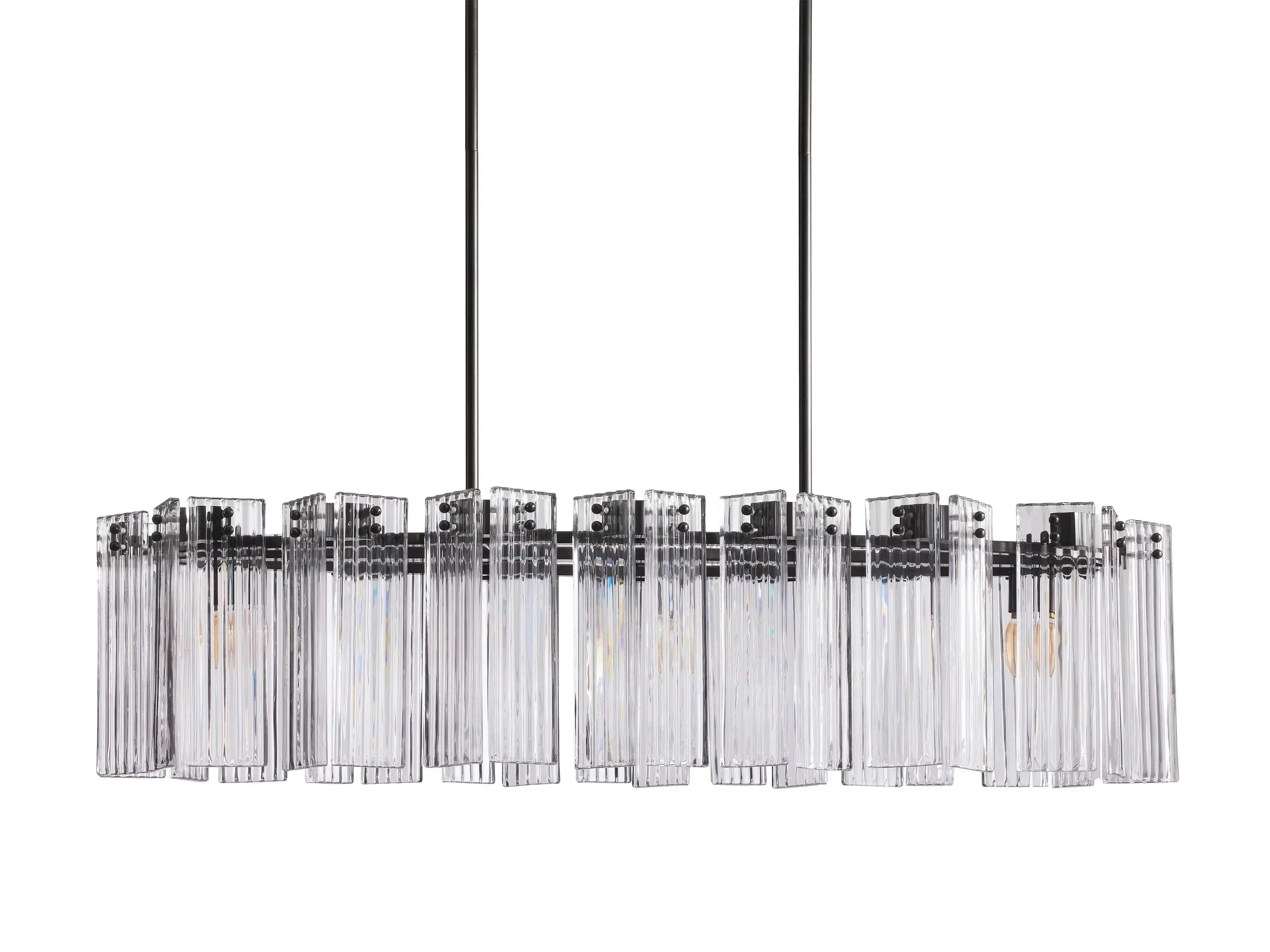 Delsie Oval Art Glass Chandelier 51''63''72''
