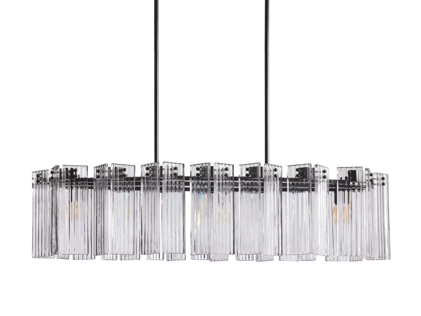 Delsie Oval Art Glass Chandelier 51''63''72''