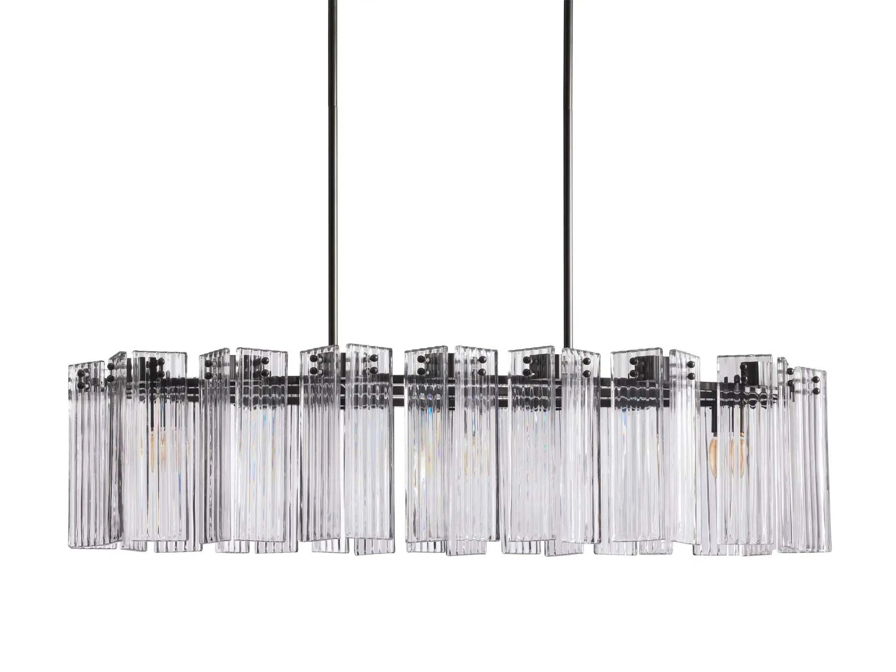 Delsie Oval Art Glass Chandelier 51''63''72''