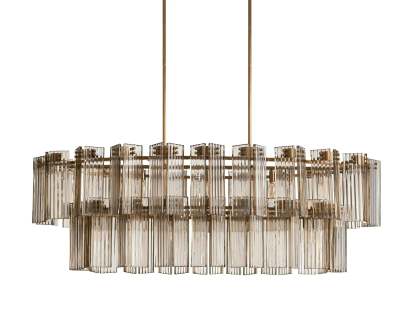 Delsie Oval Art Glass Chandelier 51''63''72''
