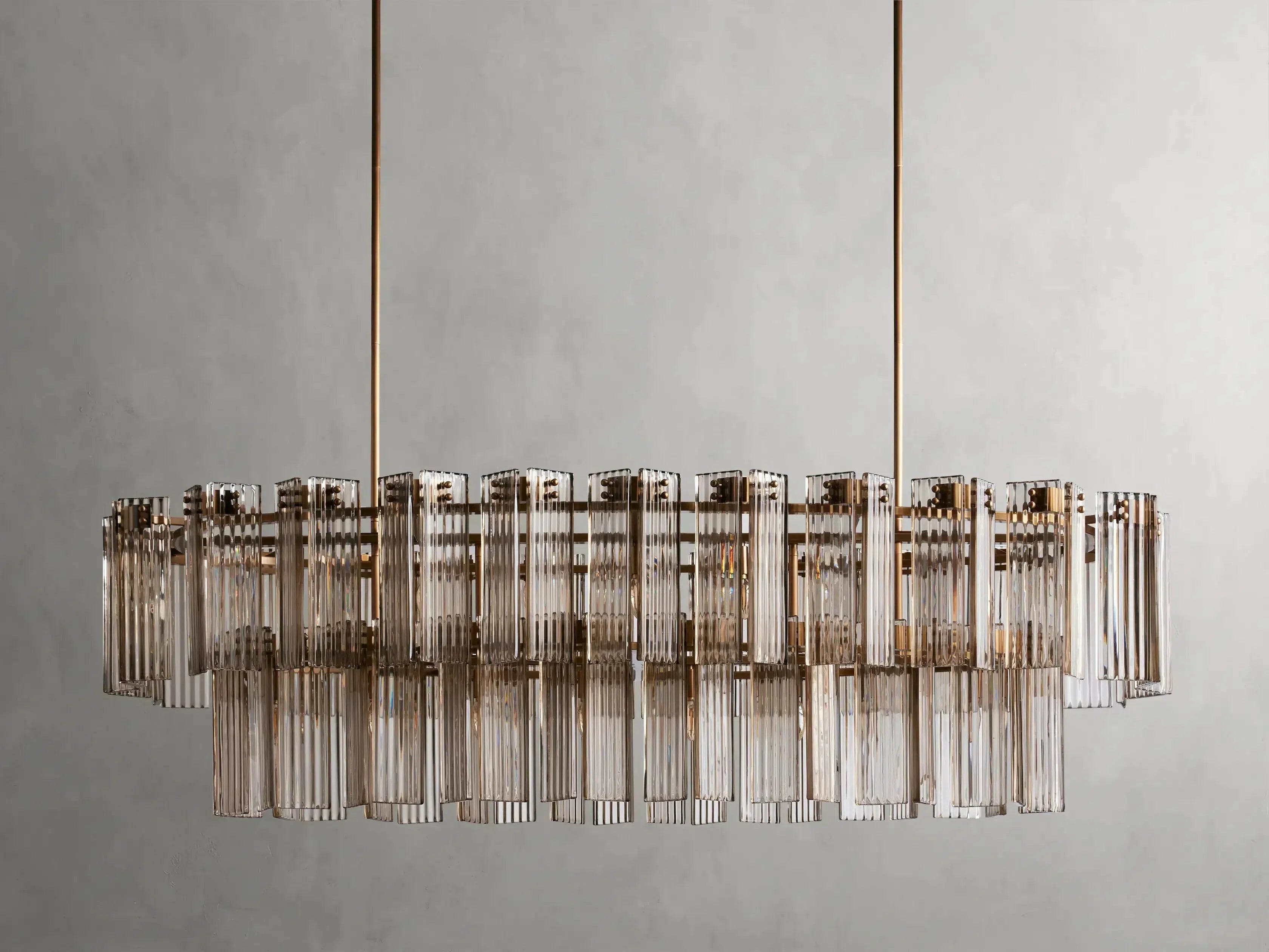 Delsie Oval Art Glass Chandelier 51''63''72''