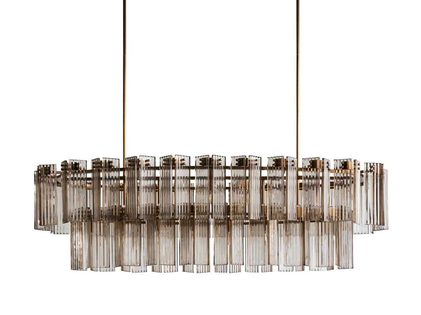 Delsie Oval Art Glass Chandelier 51''63''72''
