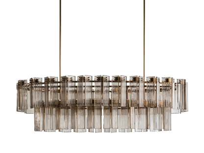 Delsie Oval Art Glass Chandelier 51''63''72''