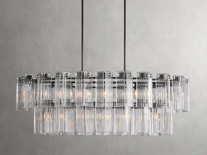 Delsie Oval Art Glass Chandelier 51''63''72''