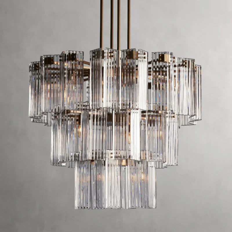 Delsie Round Art Glass Chandelier