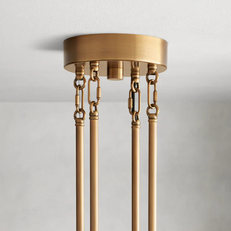 Delsie Round Art Glass Chandelier
