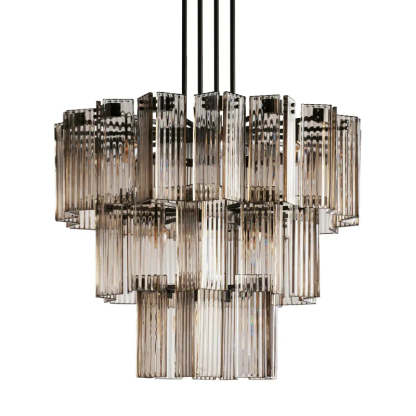 Delsie Round Art Glass Chandelier