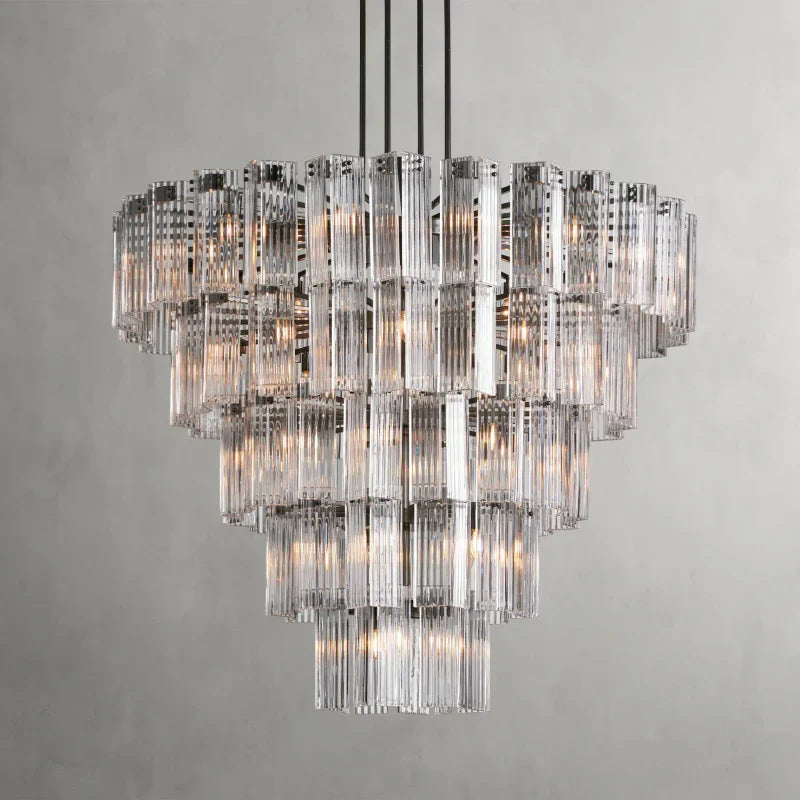 Delsie Round Art Glass Chandelier