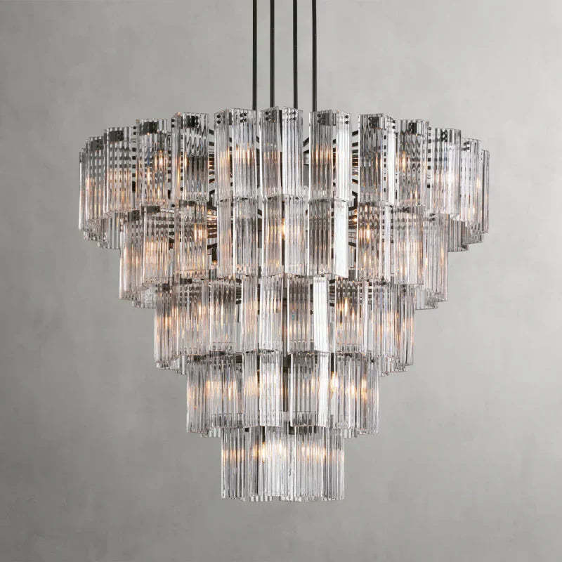 Delsie Round Art Glass Chandelier