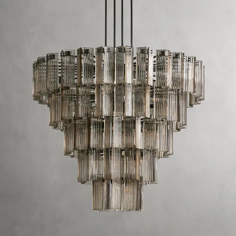 Delsie Round Art Glass Chandelier