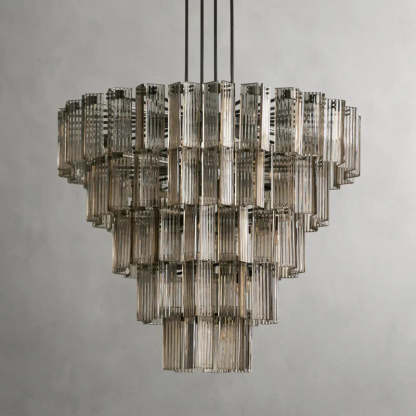 Delsie Round Art Glass Chandelier