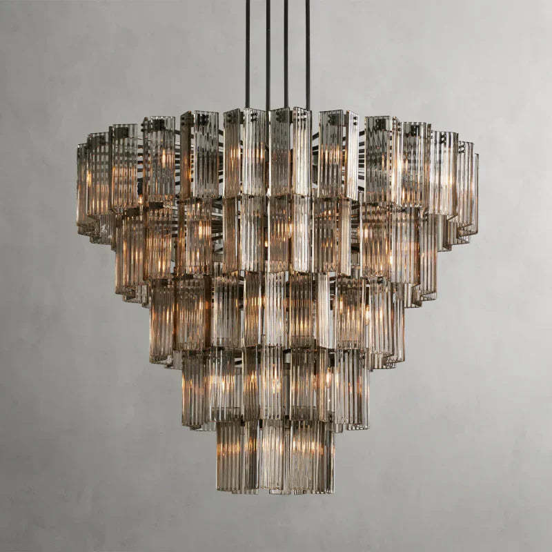Delsie Round Art Glass Chandelier