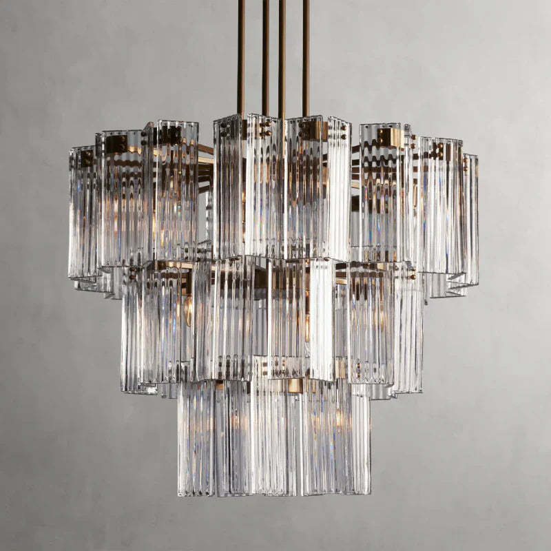 Delsie Round Art Glass Chandelier