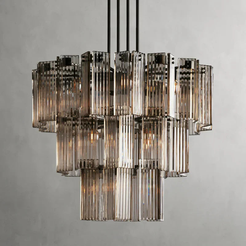 Delsie Round Art Glass Chandelier