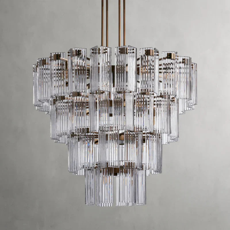 Delsie Round Art Glass Chandelier