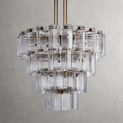Delsie Round Art Glass Chandelier