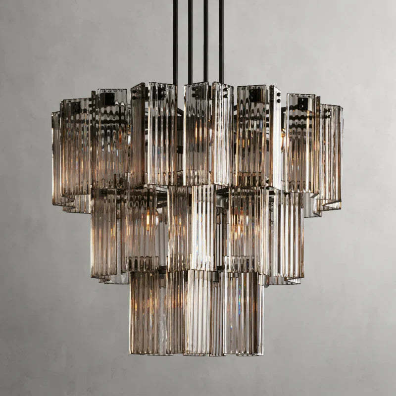 Delsie Round Art Glass Chandelier