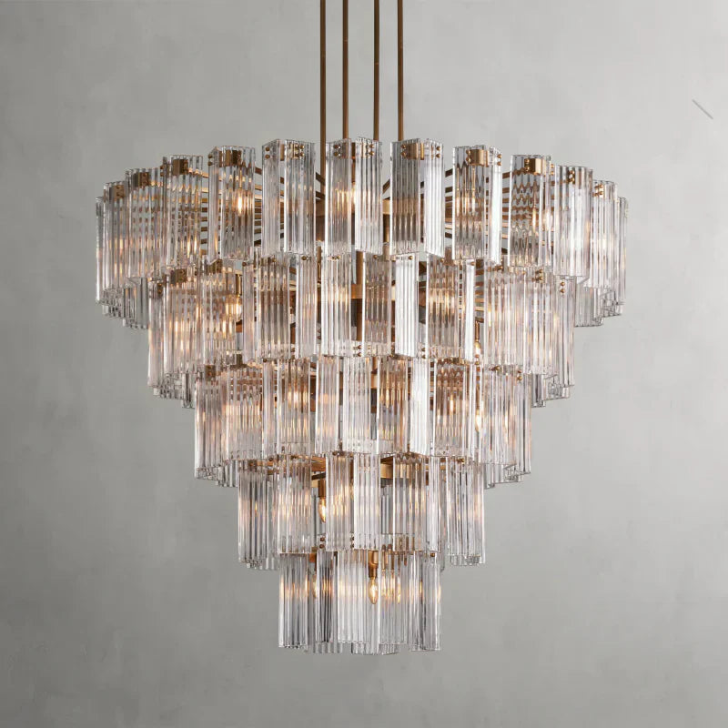 Delsie Round Art Glass Chandelier
