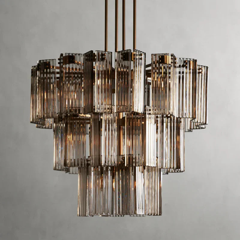 Delsie Round Art Glass Chandelier