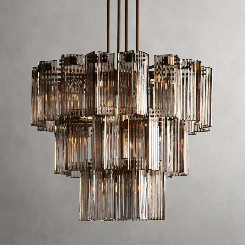 Delsie Round Art Glass Chandelier