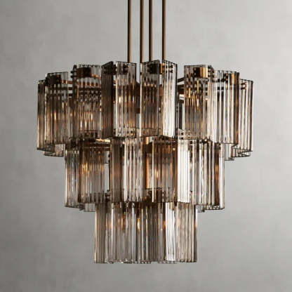 Delsie Round Art Glass Chandelier