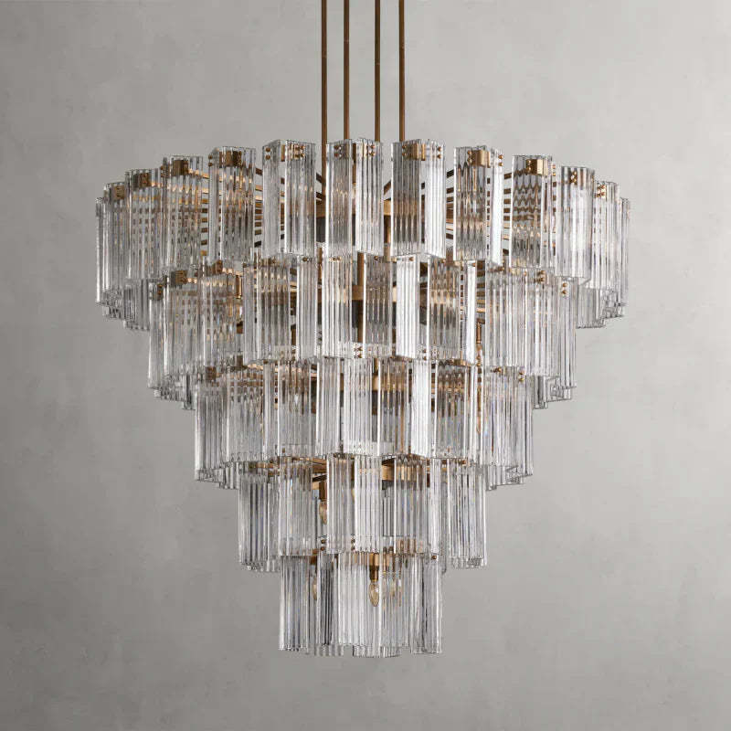 Delsie Round Art Glass Chandelier
