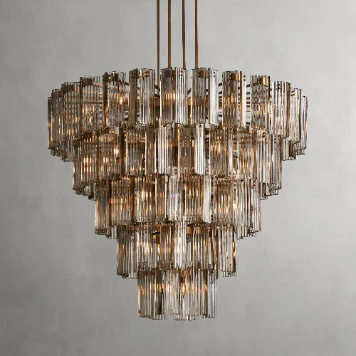 Delsie Round Art Glass Chandelier