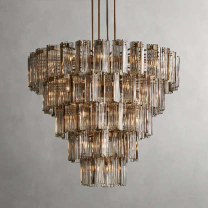 Delsie Round Art Glass Chandelier